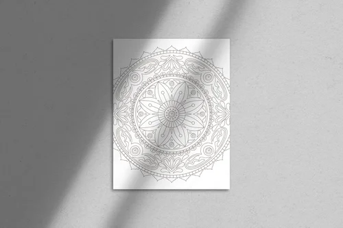 Elegancka mandala w białych odcieniach harmonii