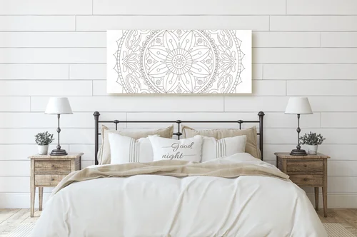 Elegancka mandala w białych odcieniach harmonii