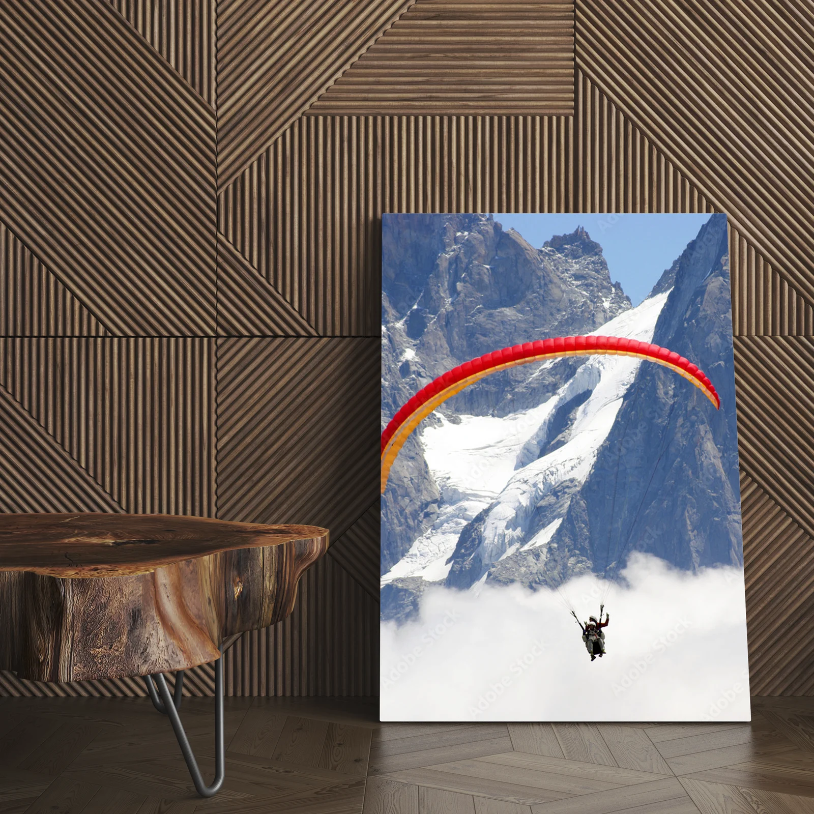 Parapente nad chmurami i lodowcami
