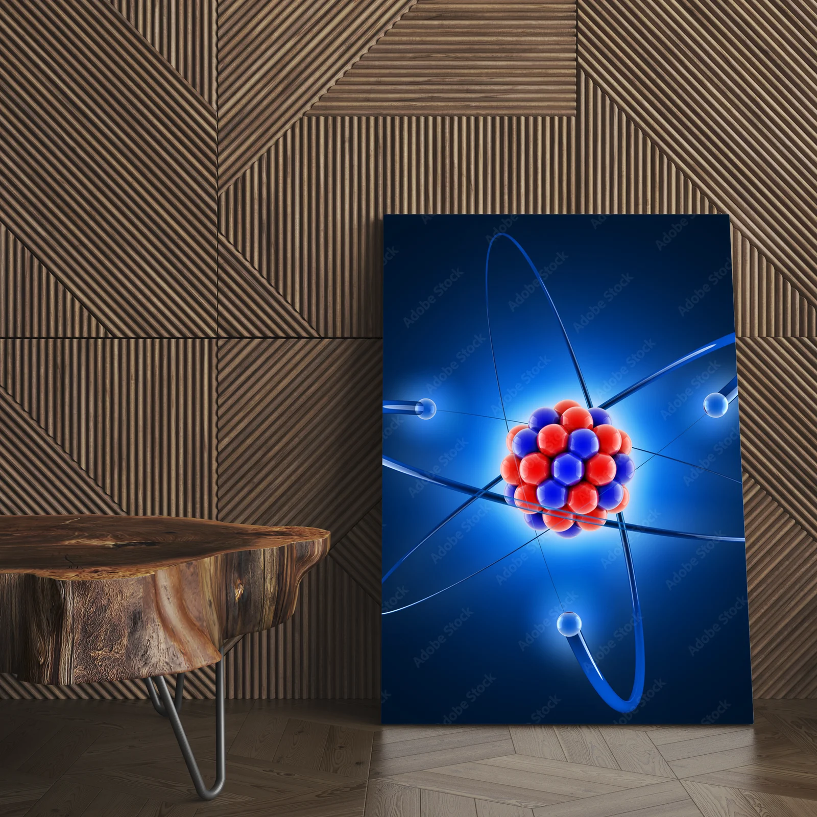 Trójwymiarowa harmonia atomów w głębokich odcieniach