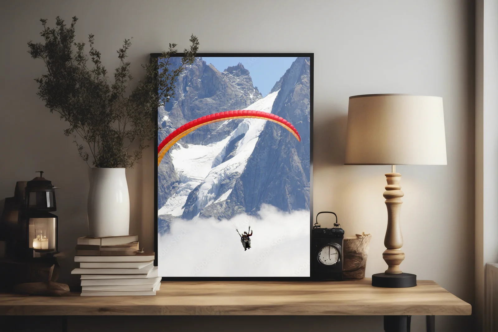 Parapente nad chmurami i lodowcami