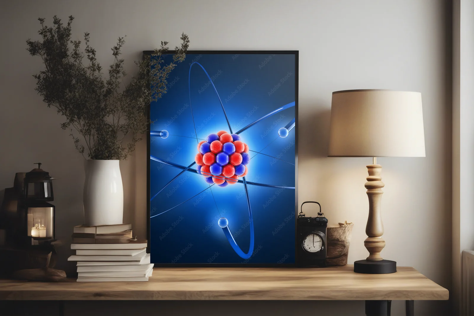 Trójwymiarowa harmonia atomów w głębokich odcieniach