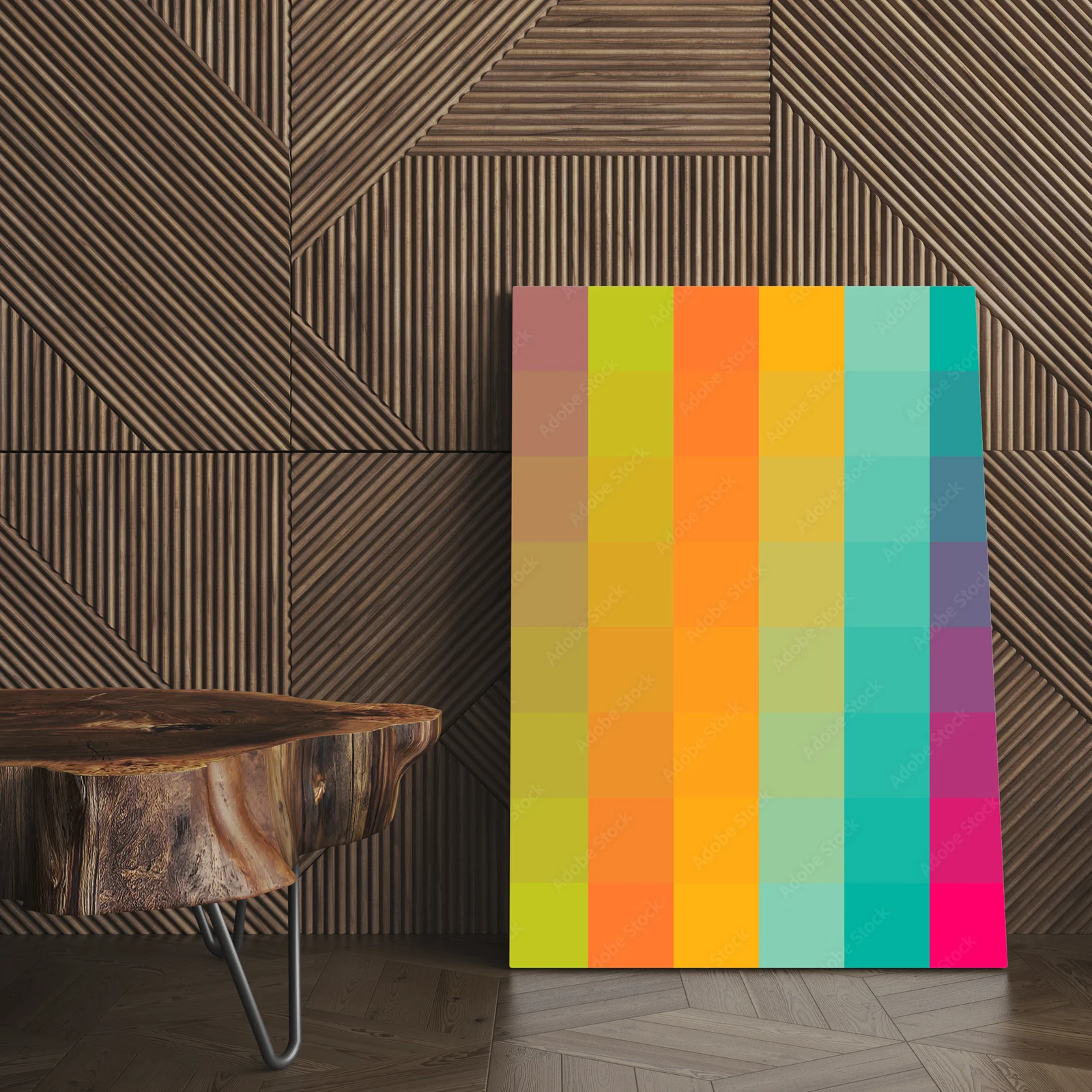 Geometryczna harmonia w żywych kolorach