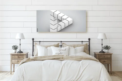 Iluzoryczne geometryczne kształty w białych tonach