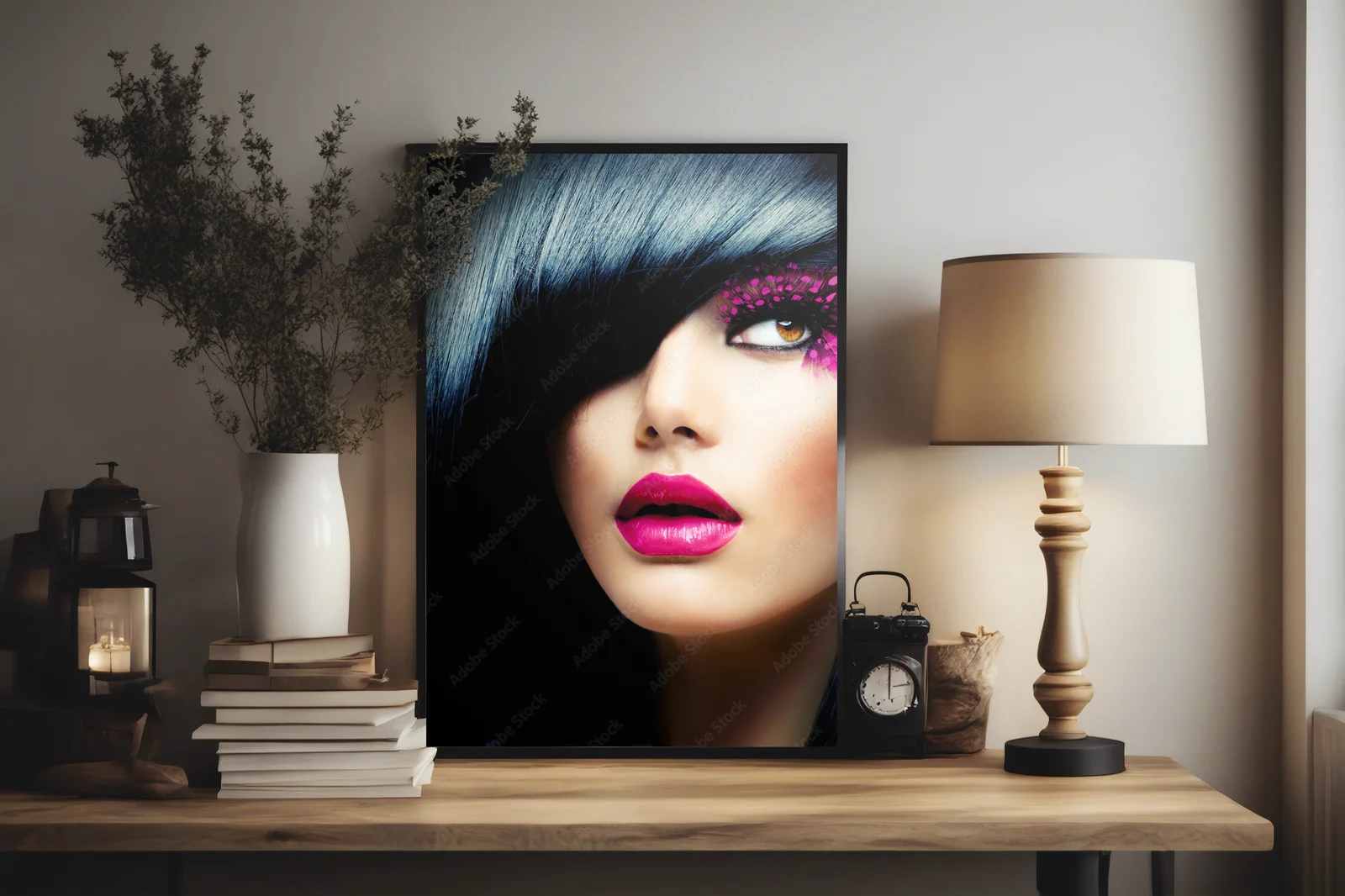 Blask piękna w czerni: portret brunetki