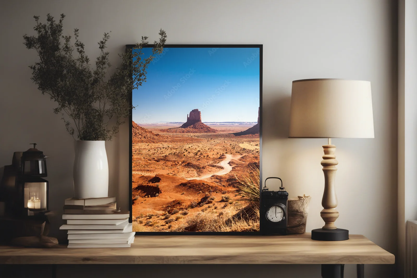 Niebieskie odcienie Monument Valley w amerykańskim krajobrazie