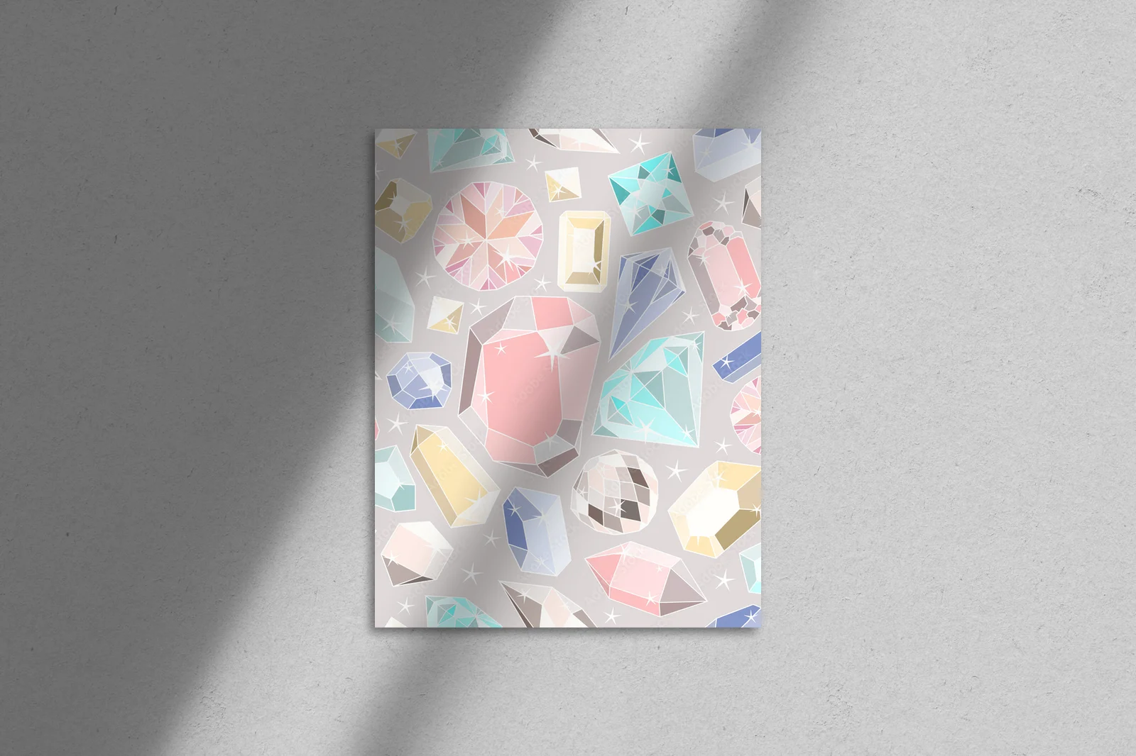 Seamless kompozycja w pastelowych diamentach