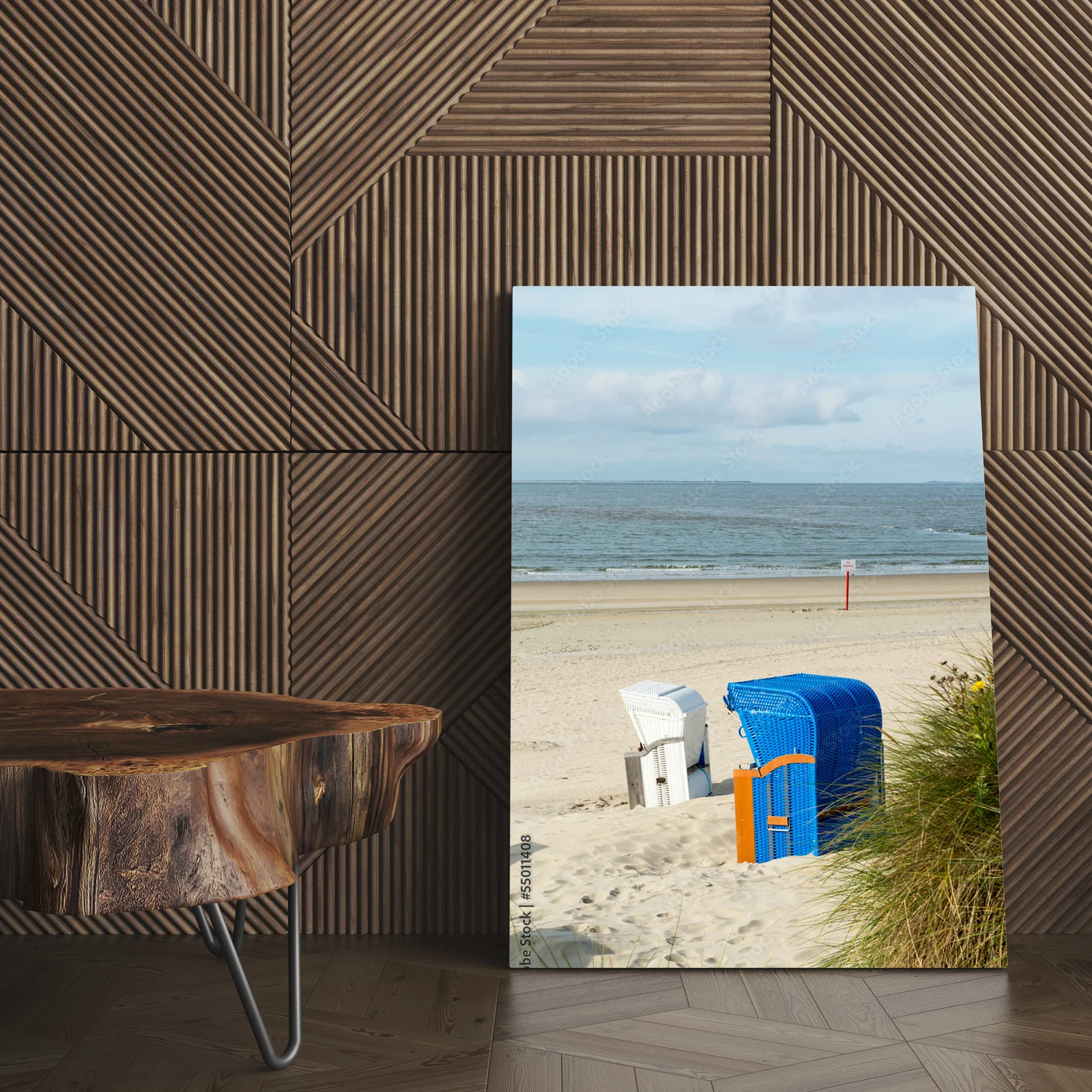 Spokojna plaża na Borkum w delikatnych odcieniach