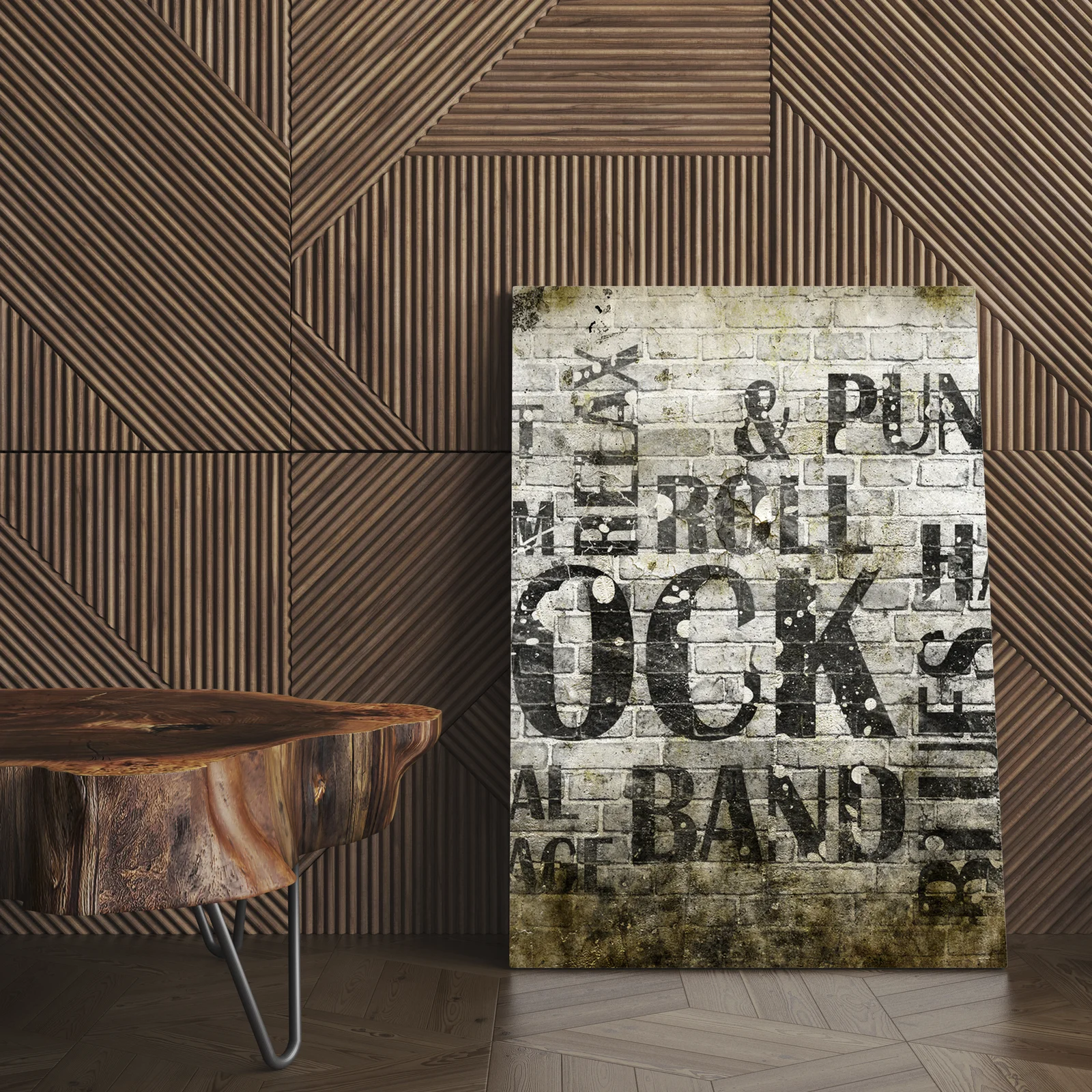 Grunge'owy plakat rockowej energii