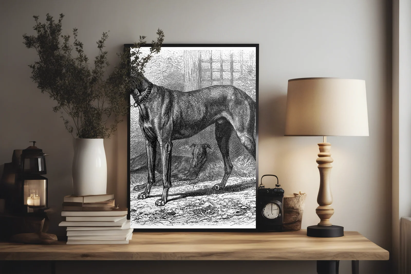 Elegancja Greyhoundów w białej harmonii