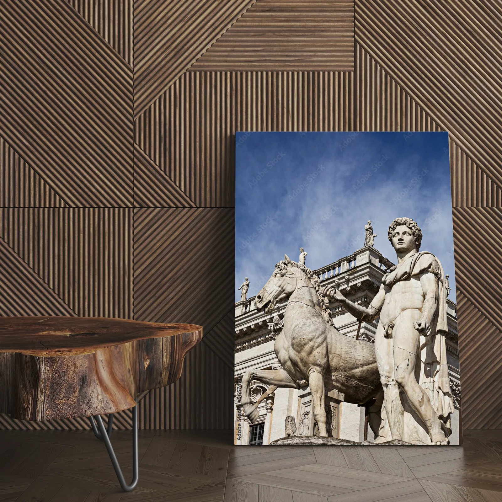 Zjawiskowe Equestrian Statue Castora w Rzymie