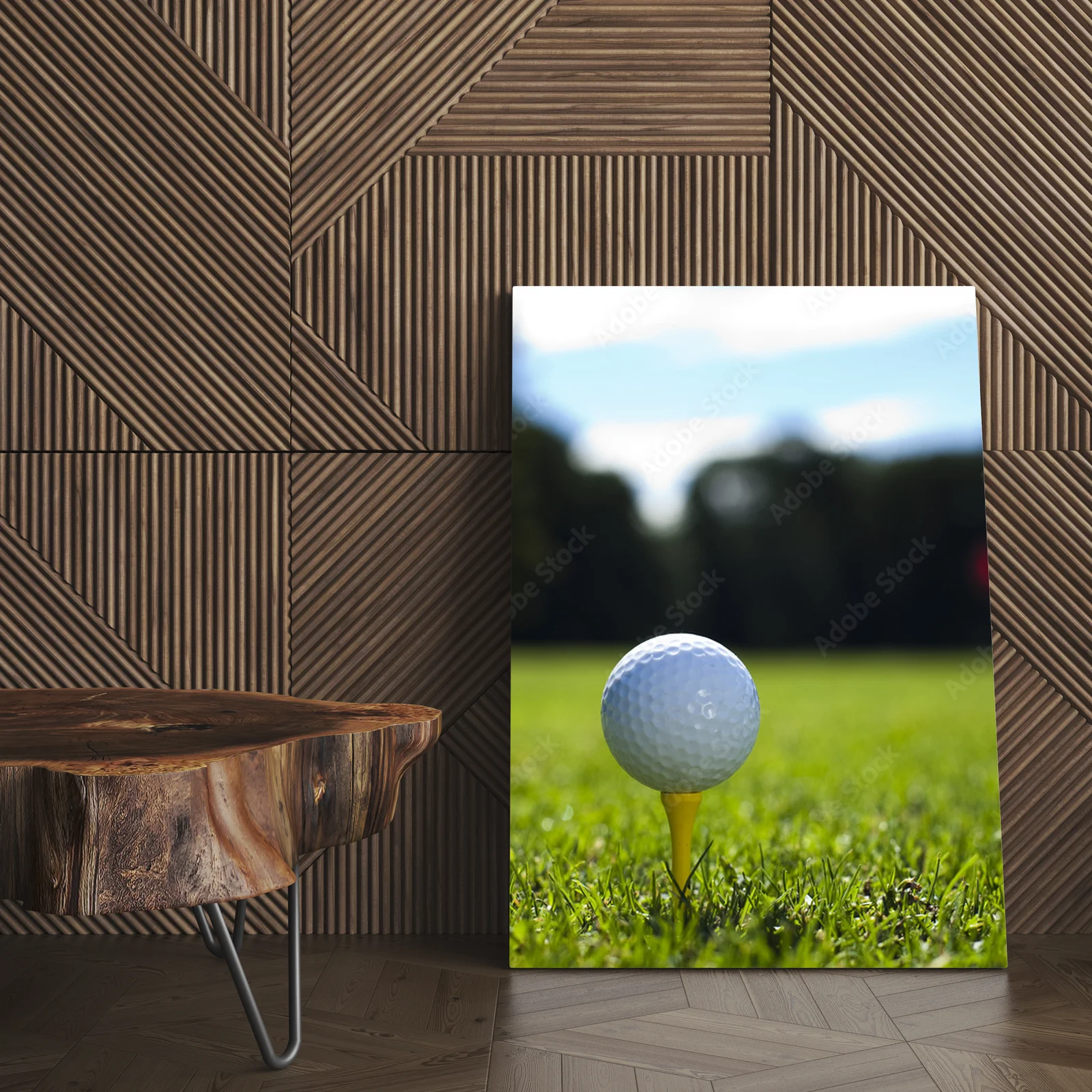 Radość z gry w golf w naturalnym krajobrazie