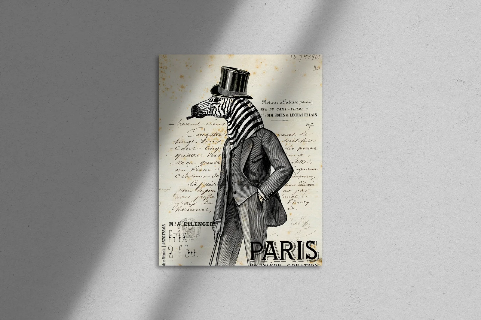Zebra Man: Elegancja i Surrealizm w Czarnej Aranżacji