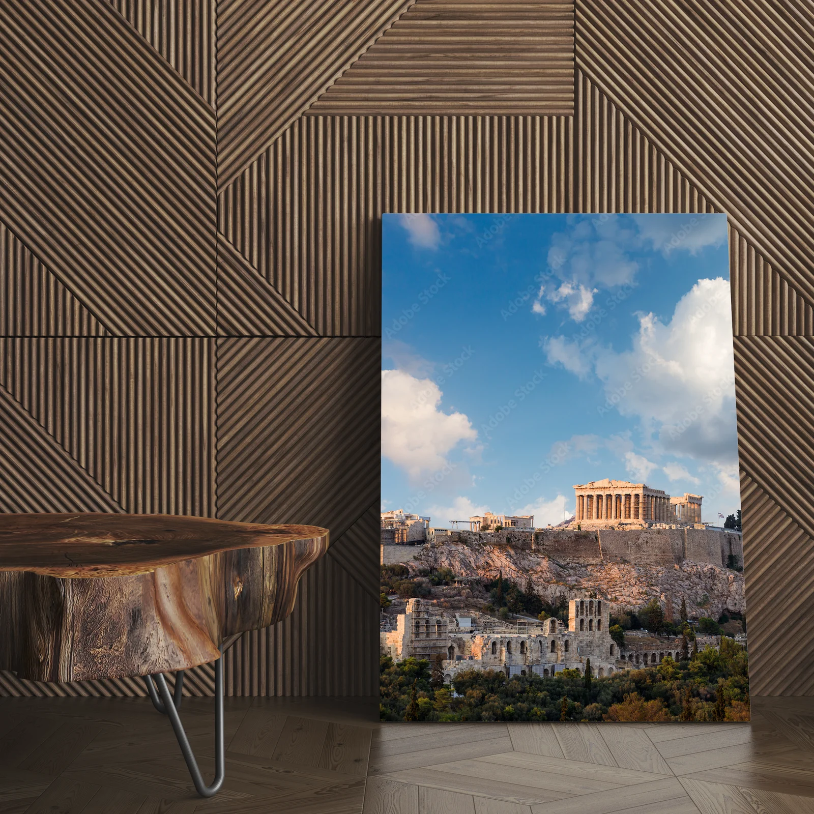Imponujący Parthenon w bluźniących odcieniach nieba