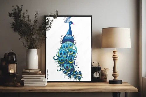 Elegancki urok pawiego pióra w świetlistych tonacjach