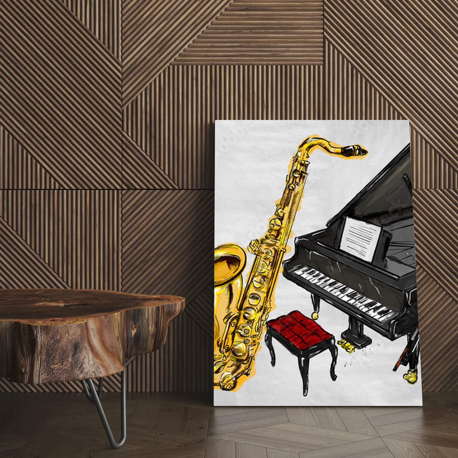 Melodyjna harmonia instrumentów w subtelnych odcieniach