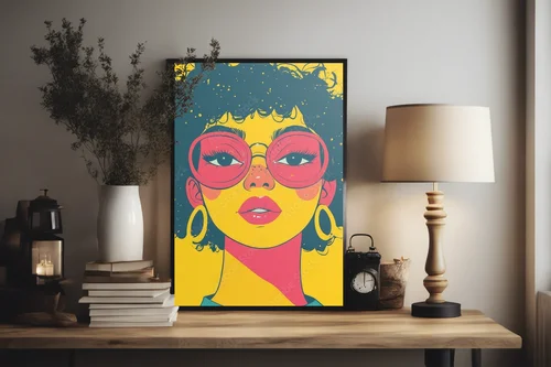 Radosny portret kobiecy w inspirujących kolorach