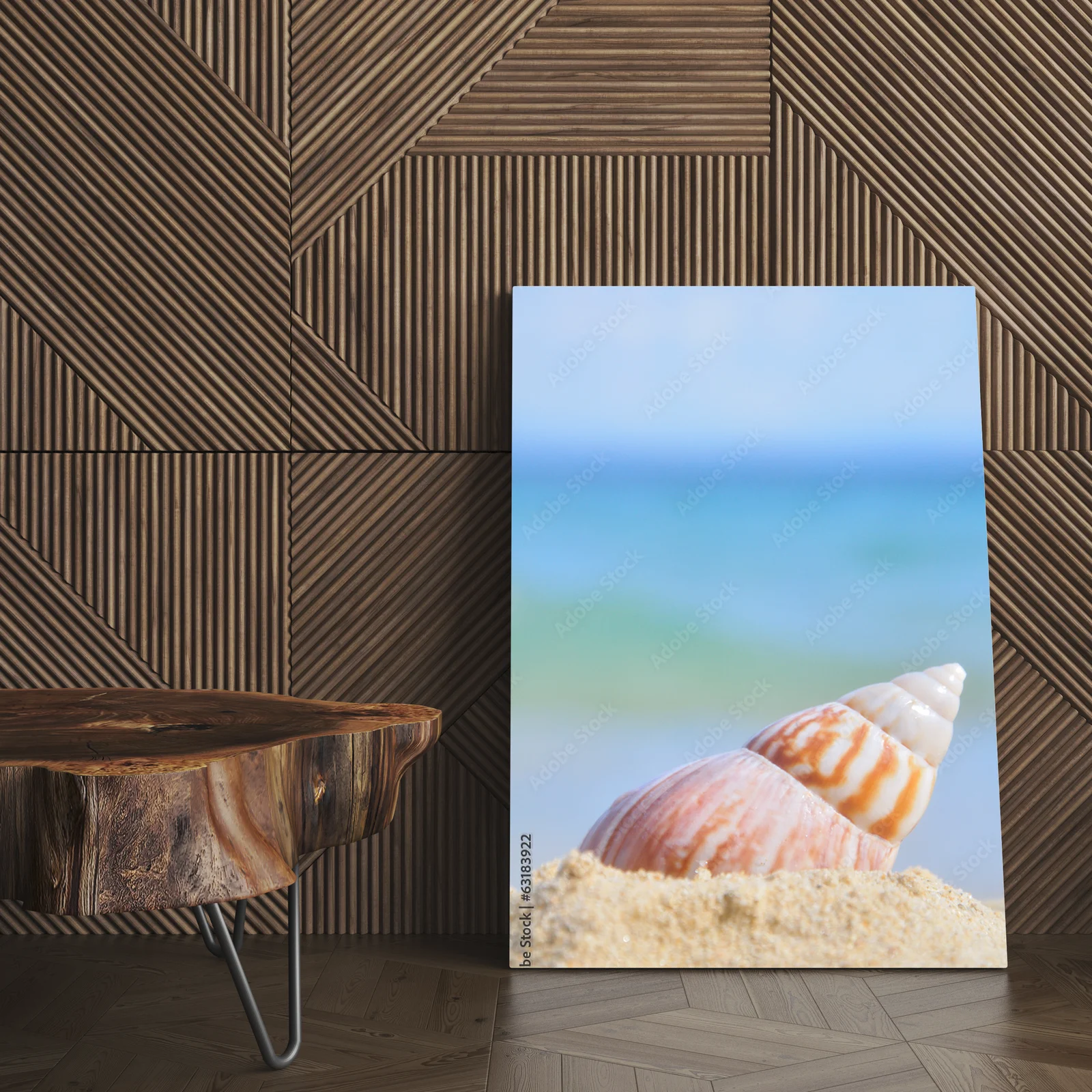 Urokliwa muszla na piaszczystej plaży