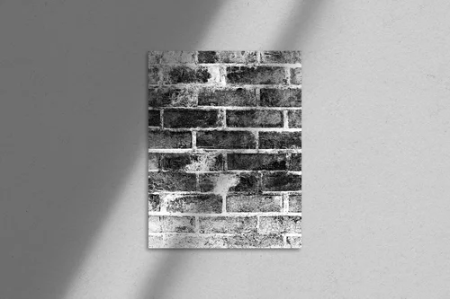 Aged Brick Wall in Ethereal White Hues