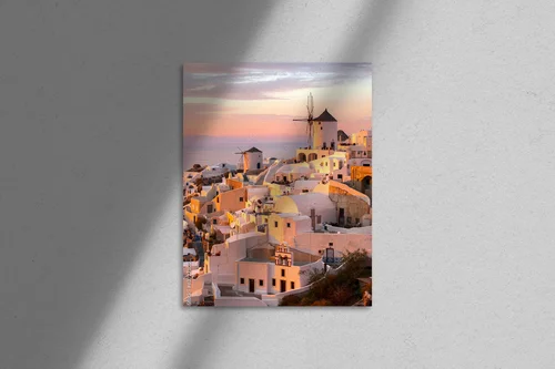 Romantyczna kompozycja w kolorach Santorini