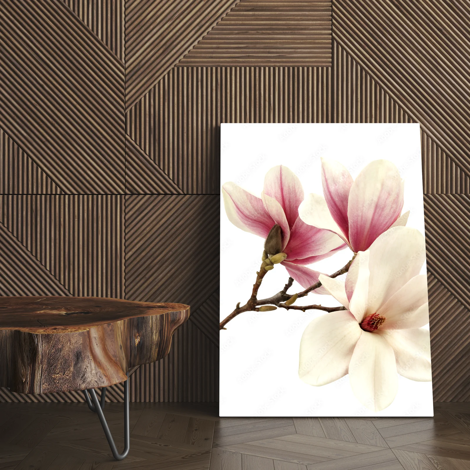 Delikatne kwiaty magnolii w białej harmonii