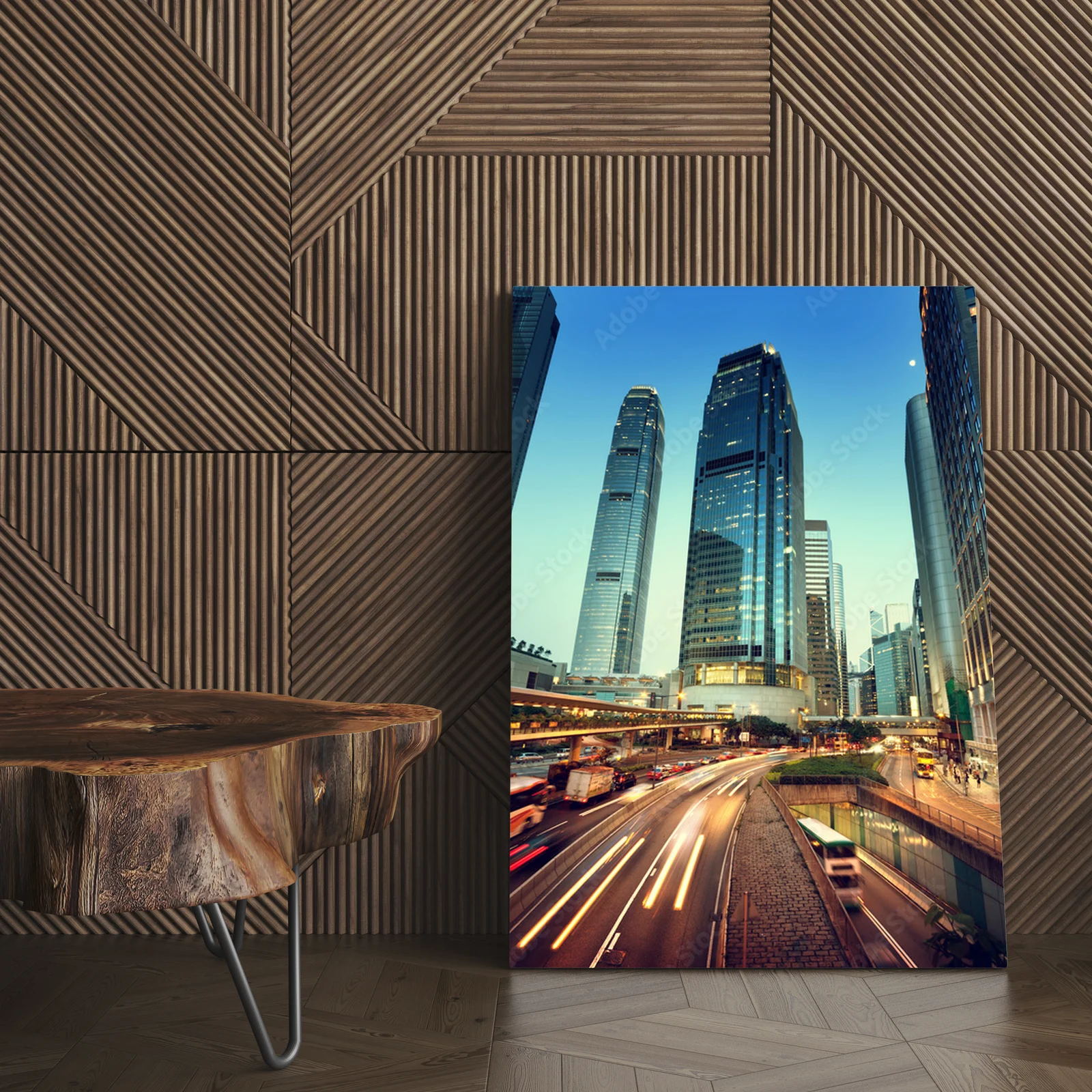 Magiczny zmierzch Hongkongu w odcieniach granatu