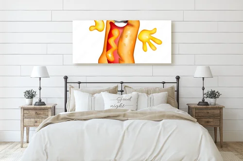 Radosne hot dogi w kolorze promiennej bieli i szarości