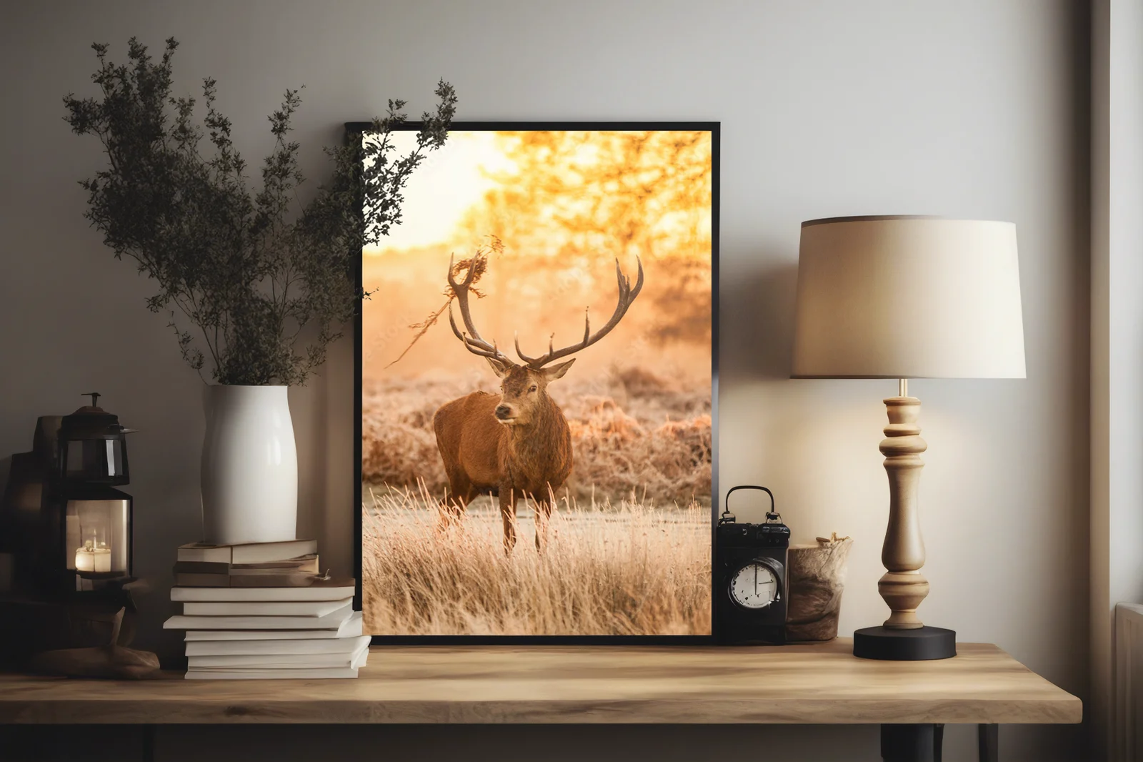 Deer w blasku porannego słońca