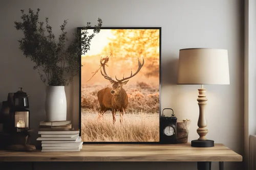 Deer w blasku porannego słońca