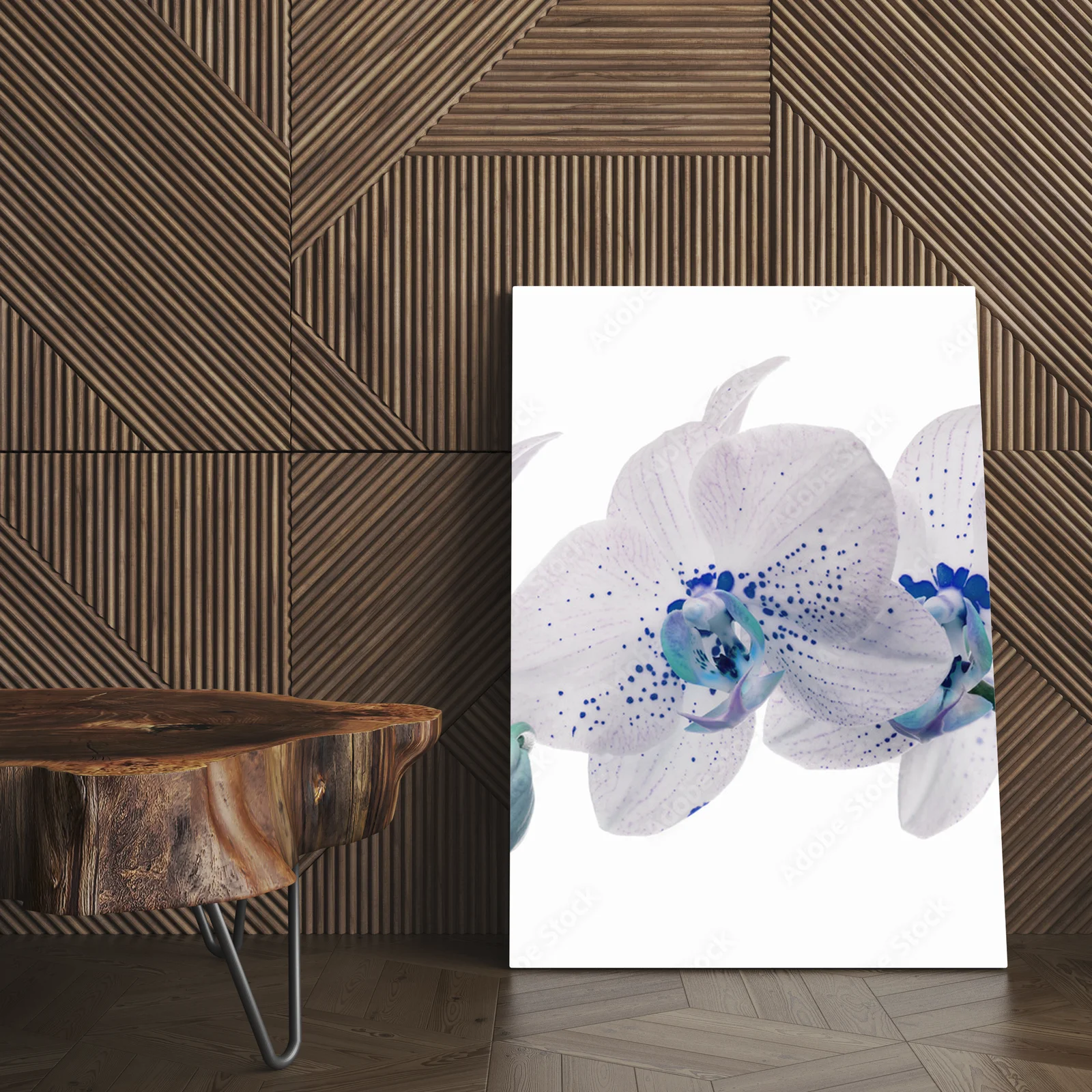 Orchidea w elektrycznych odcieniach błękitu