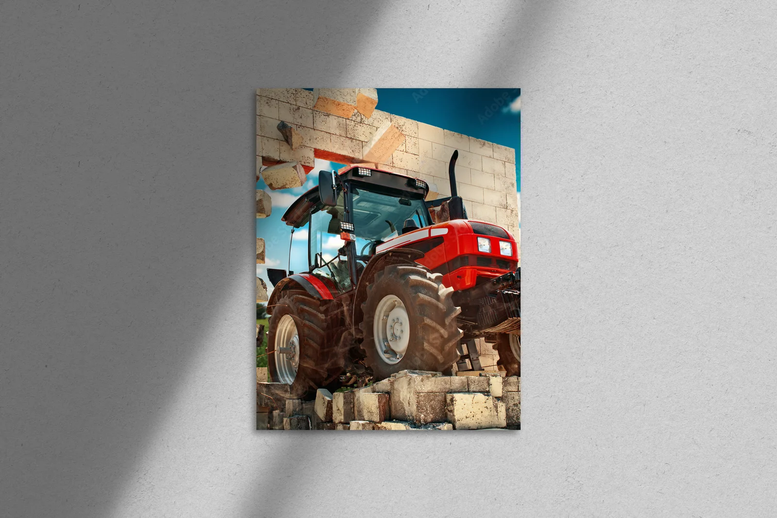 Nowoczesny traktor przełamujący mury natury