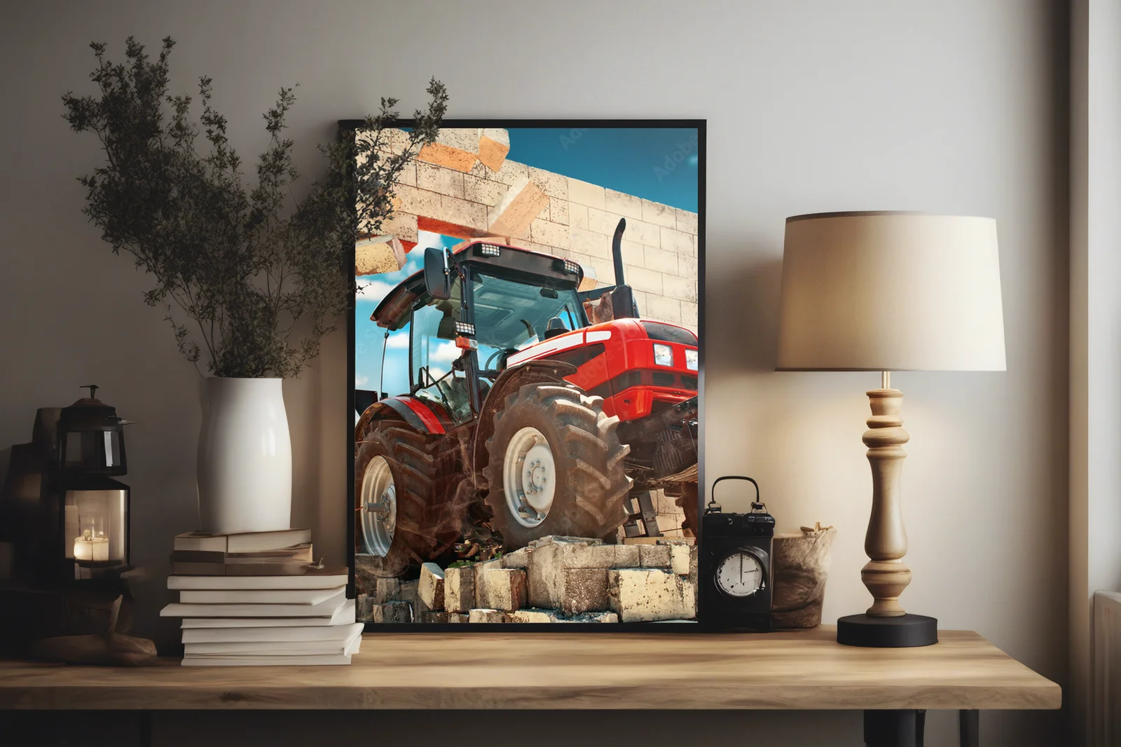 Nowoczesny traktor przełamujący mury natury