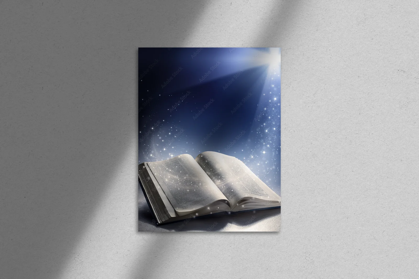 Magiczne otwarcie Biblii w blasku świadomego wiatru