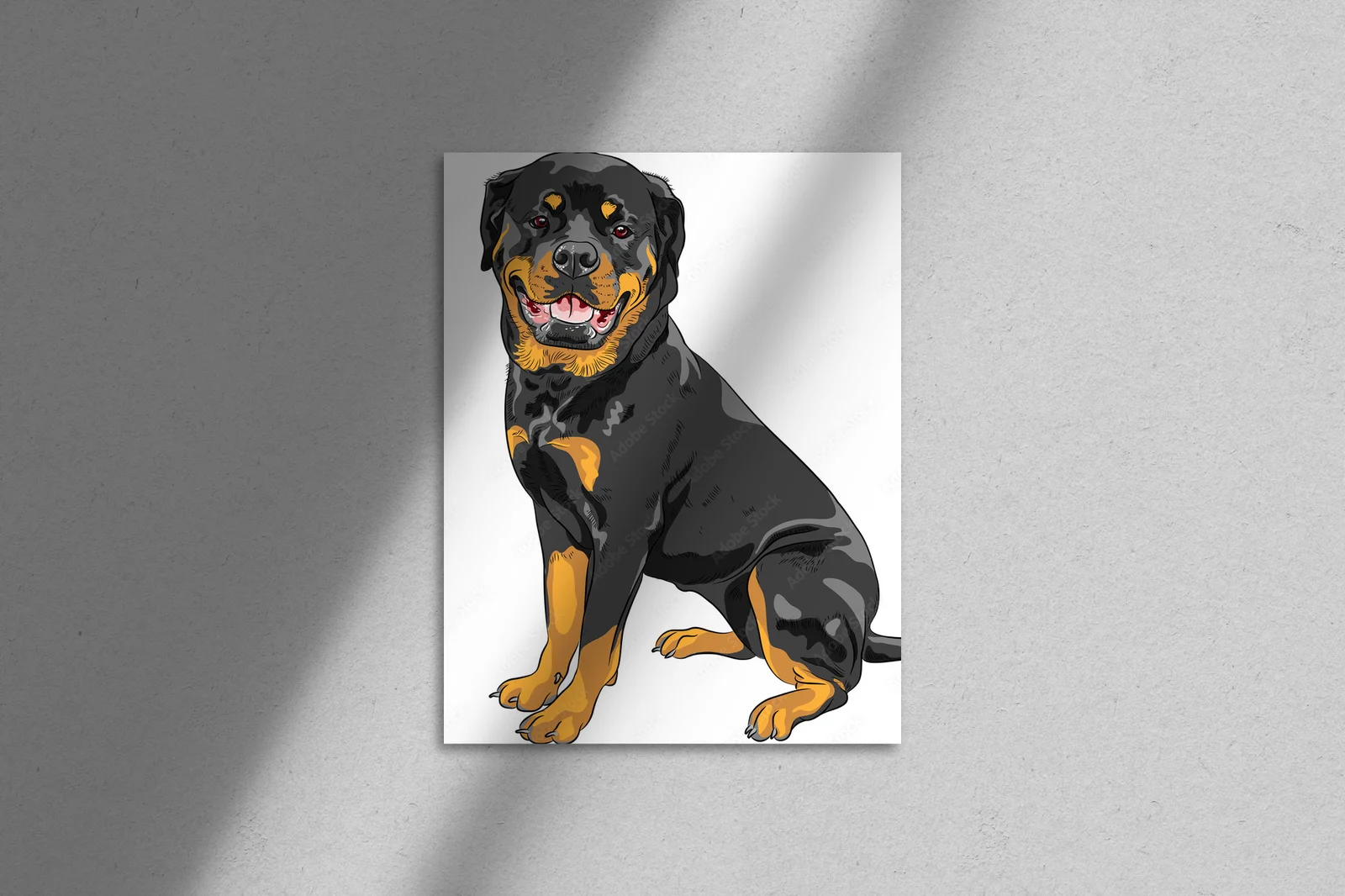 Urok Rottweilera w eleganckim odcieniu bieli