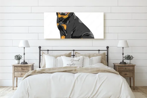 Urok Rottweilera w eleganckim odcieniu bieli