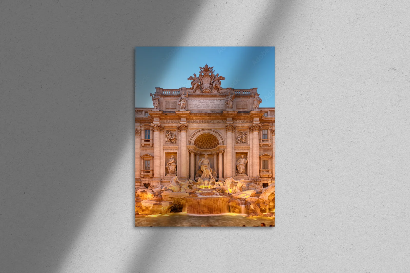 Zjawiskowa Fontanna di Trevi w sokolich barwach