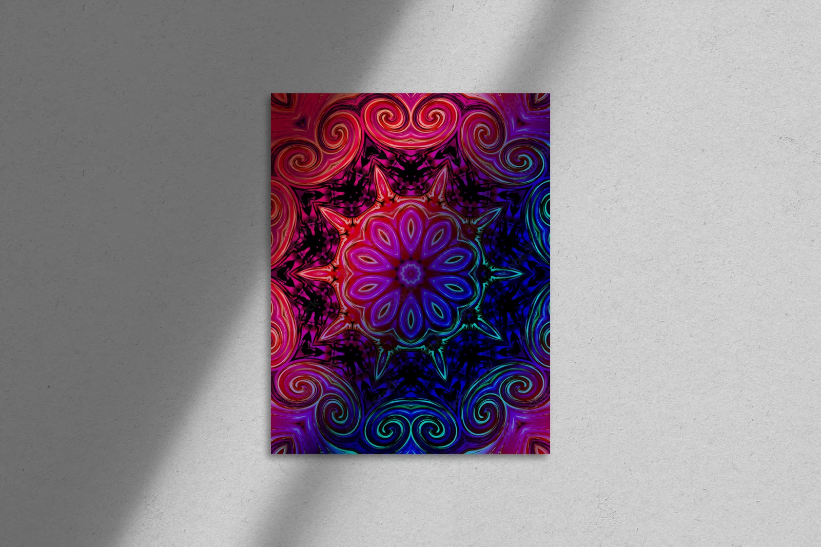 Wielobarwna mandala kwiatowa w wyjątkowym stylu