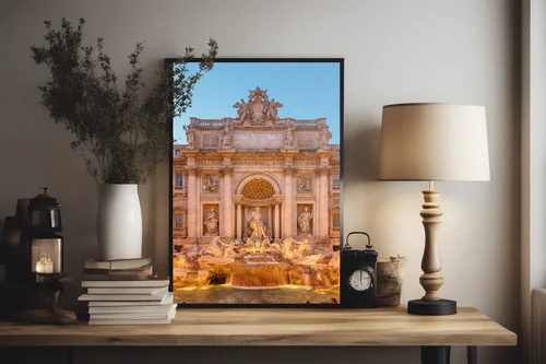 Zjawiskowa Fontanna di Trevi w sokolich barwach