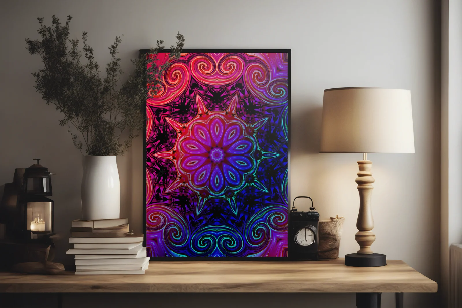 Wielobarwna mandala kwiatowa w wyjątkowym stylu