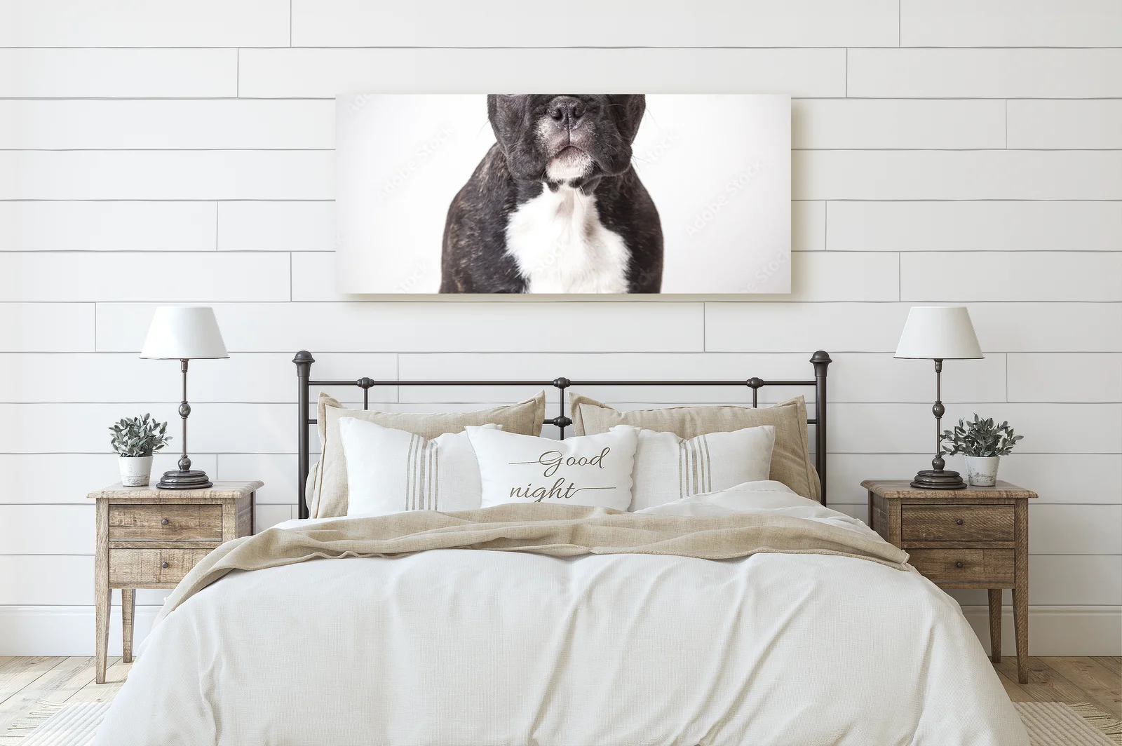 Uroczy portret szczeniaka buldoga francuskiego