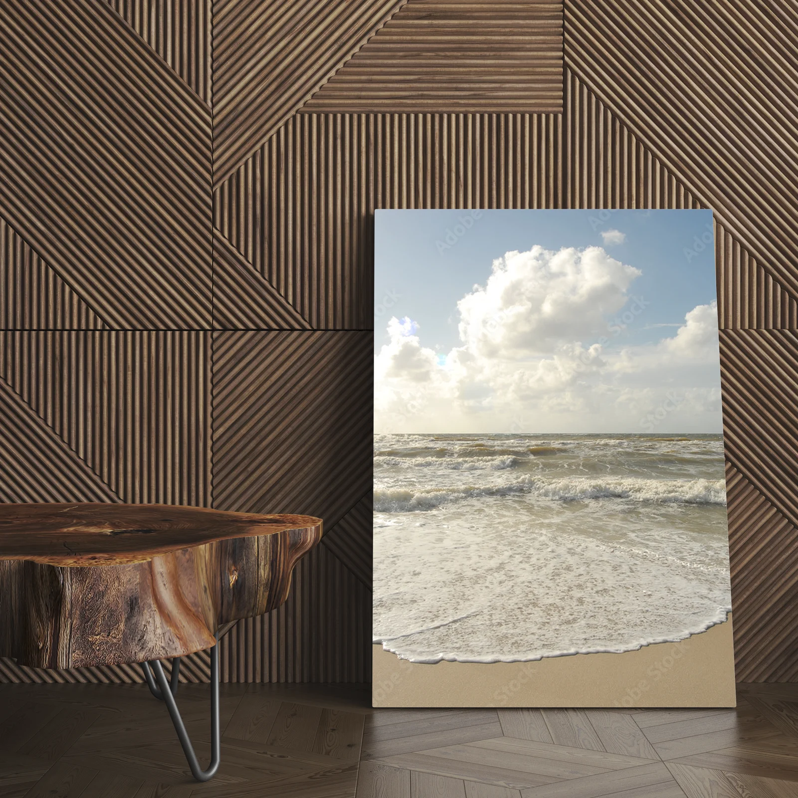 Spokojne fale plaży Sylt w białym odcieniu