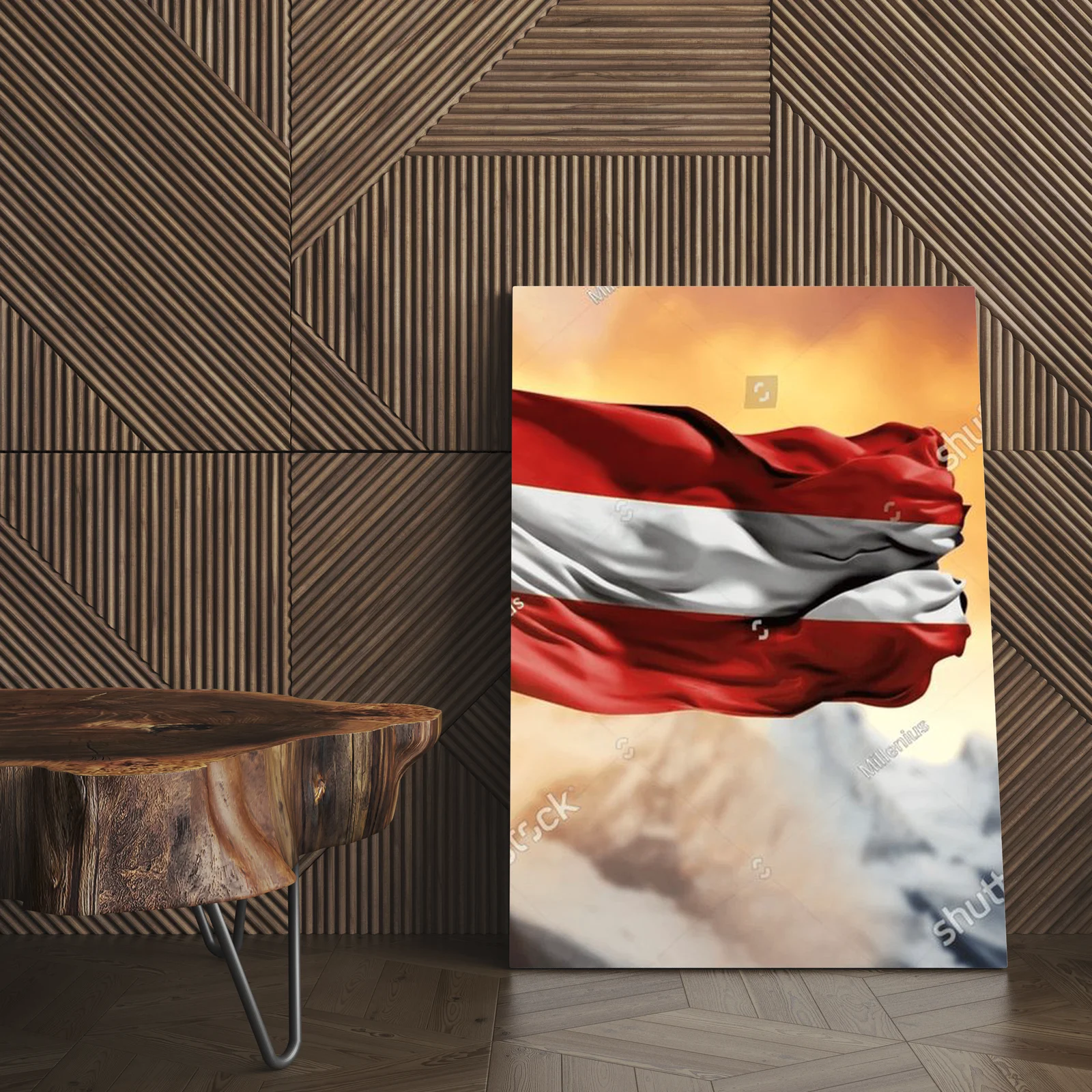 Narodowy symbol Austrii w malowniczym pejzażu