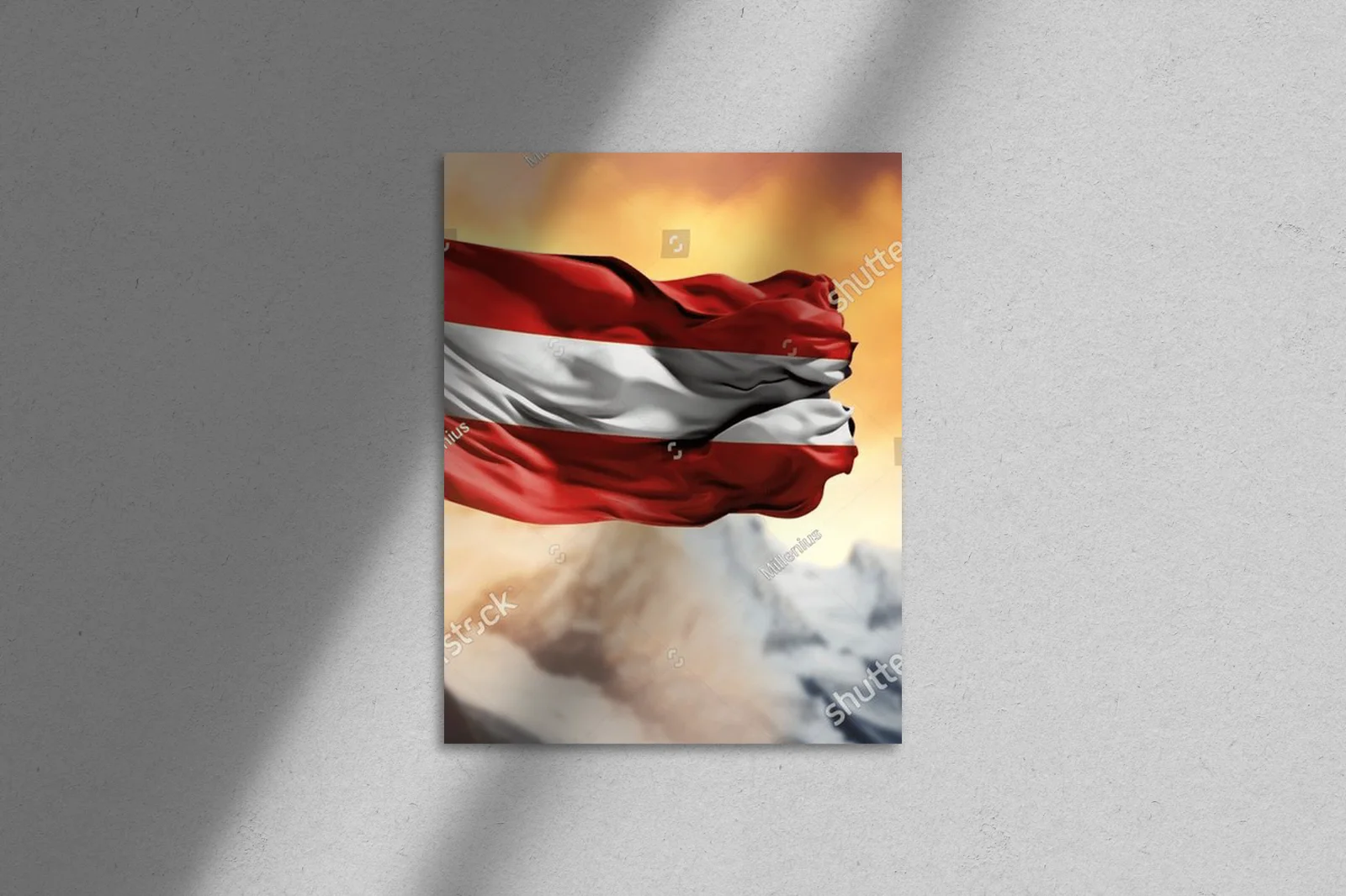Narodowy symbol Austrii w malowniczym pejzażu