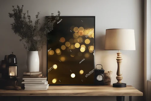Roziskrzone tło z złotymi bokeh dla wieczornych celebracji