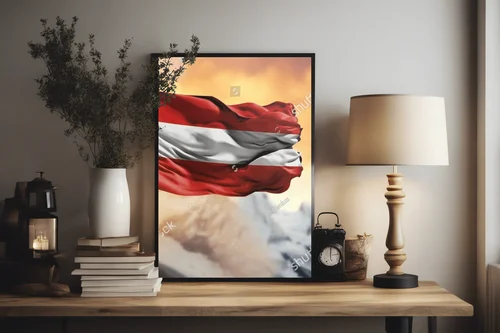 Narodowy symbol Austrii w malowniczym pejzażu