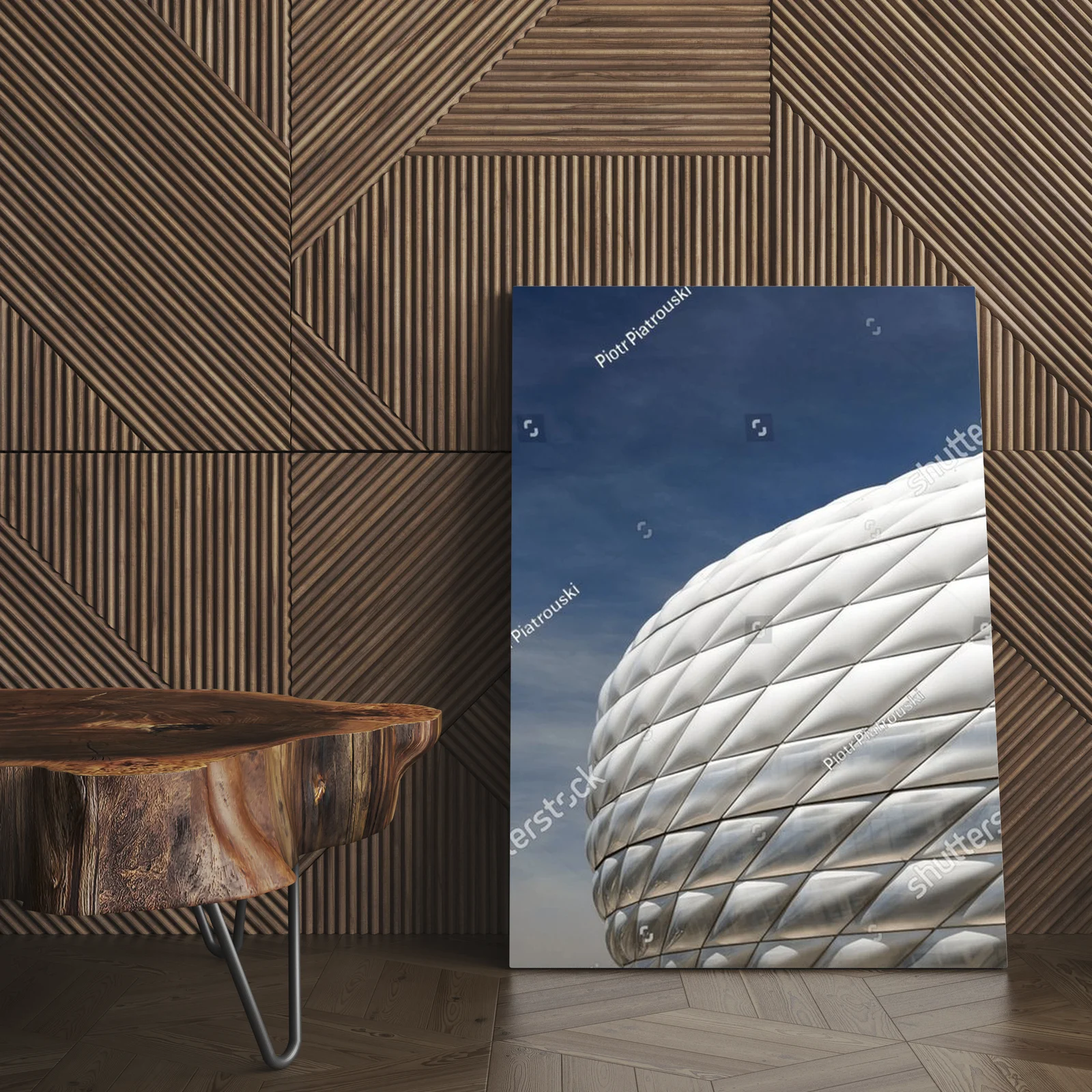 Nowoczesna arena sportowa na tle nieba