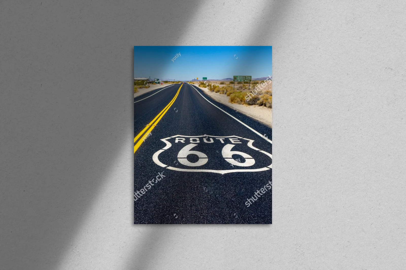 Nostalgiczna podróż szlakiem Route 66 w niebieskich tonach