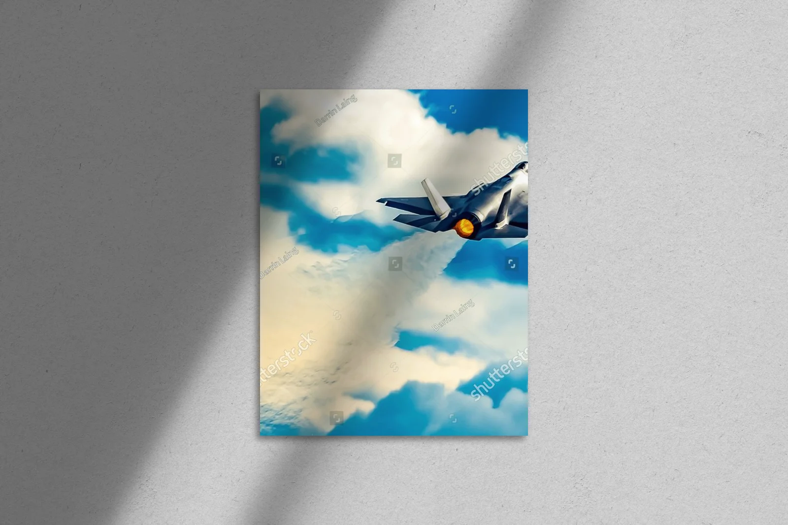 Demonstracja F35 w niebieskich odcieniach