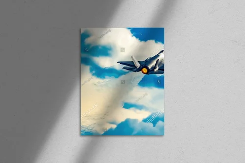 Demonstracja F35 w niebieskich odcieniach