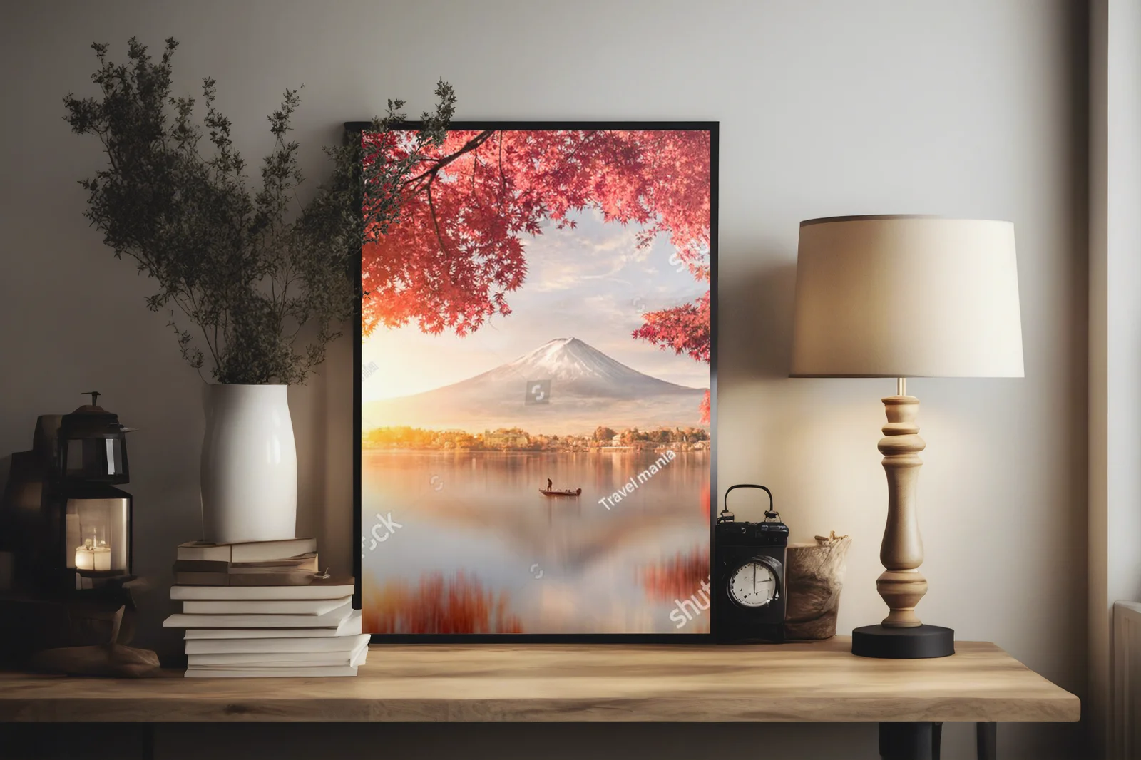 Kolorowa jesień u stóp Mount Fuji